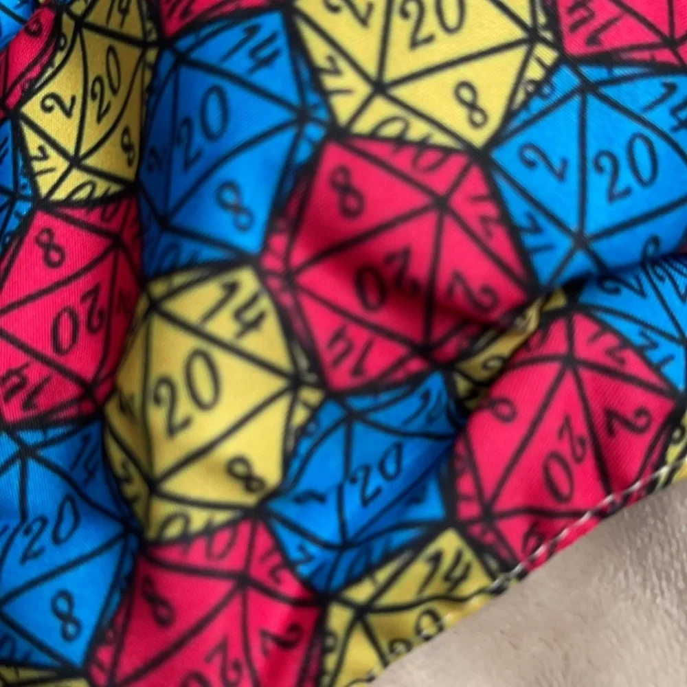 2/$10 New D20 dice face mask